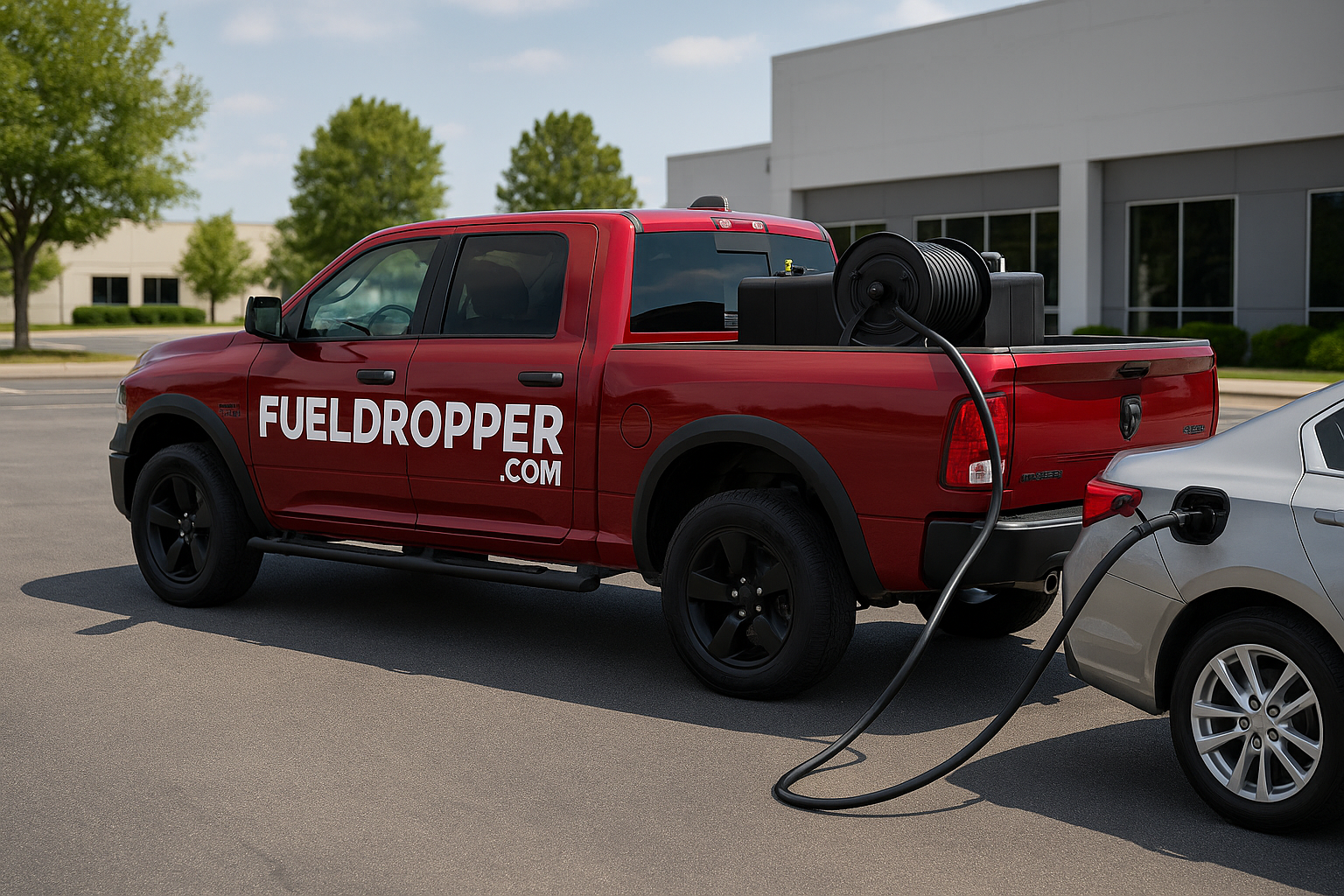 FuelDropper delivery truck providing fuel service